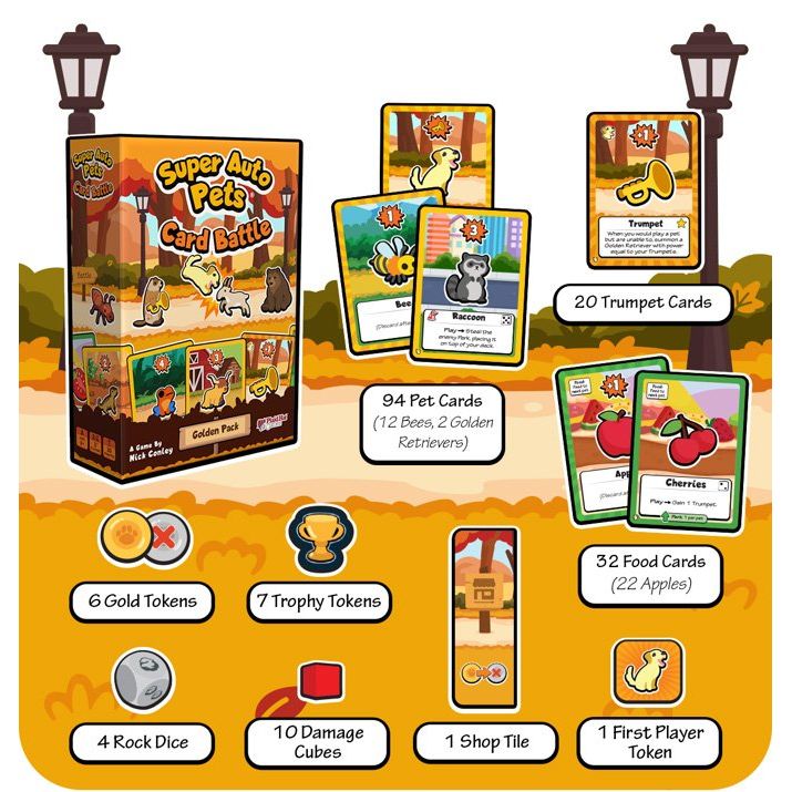 SUPER AUTO PETS CARD BATTLE: GOLDEN PACK