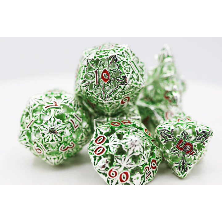 FLEUR DE LIS GREEN HOLLOW DICE