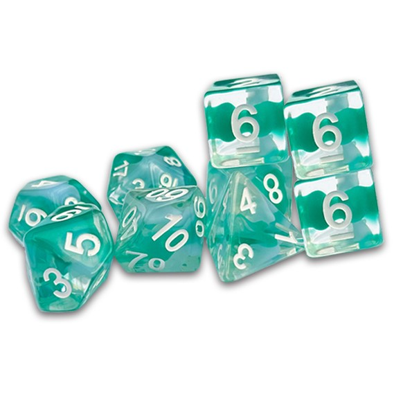 DCC DICE: THRACIAN AZURE SWIRL 9 PC SET