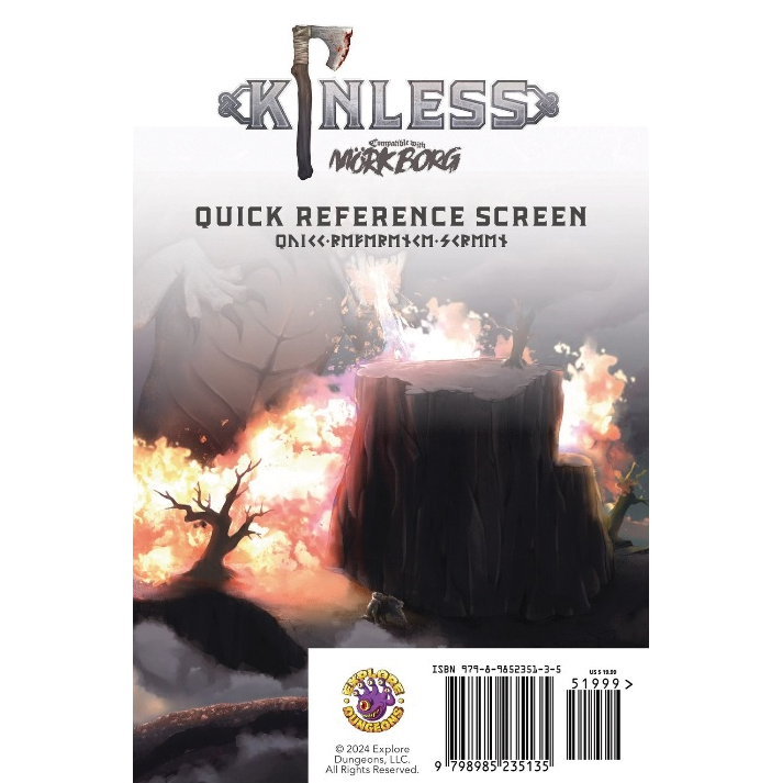 KINLESS RPG PLAYER'S SCREEN