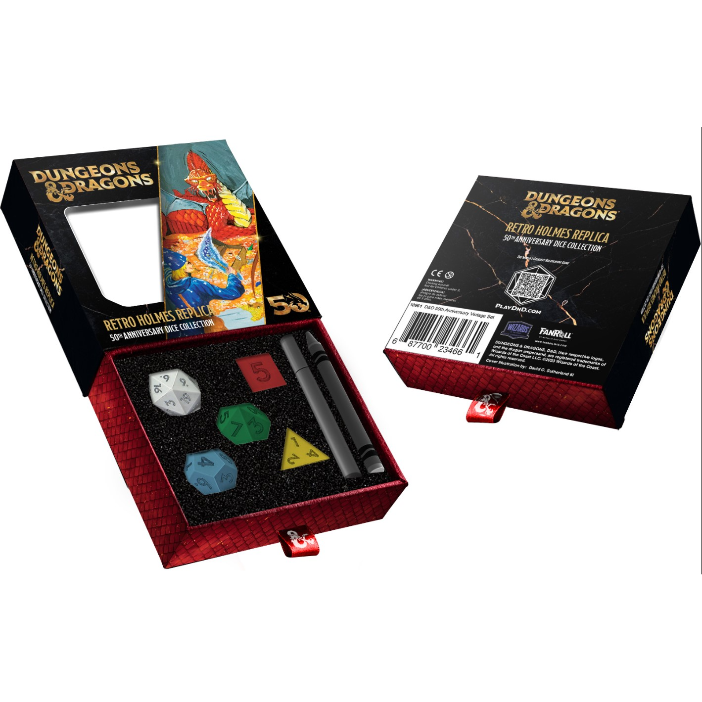 D&D 50TH ANNIVERSARY DICE SET - RETRO HOLMES