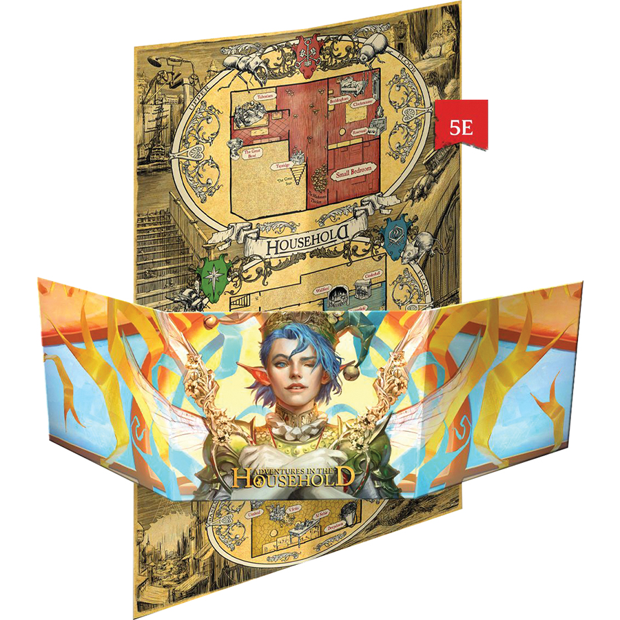 ADVENTURES IN THE HOUSEHOLD 5E: NARRATOR SCREEN & MAP