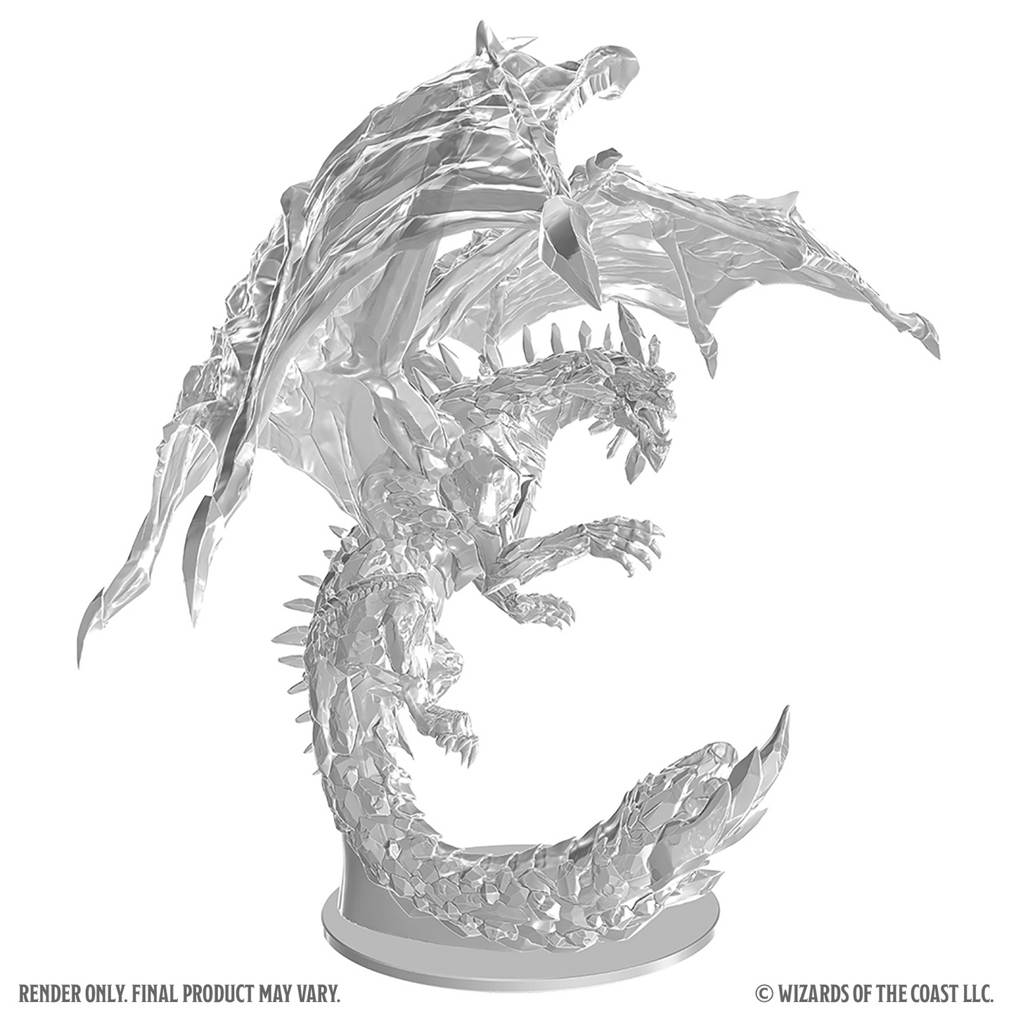 D&D NOLZUR'S ADULT AMETHYST DRAGON MINIATURE UNPAINTED