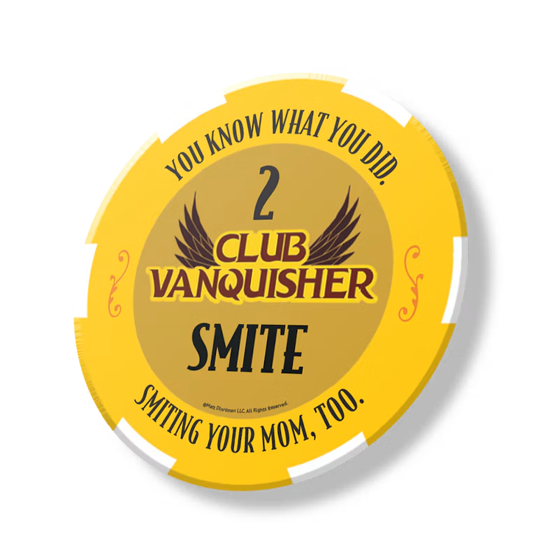 DUNGEON CRAWLER CARL RPG CLUB VANQUISHER D2 POKER CHIP