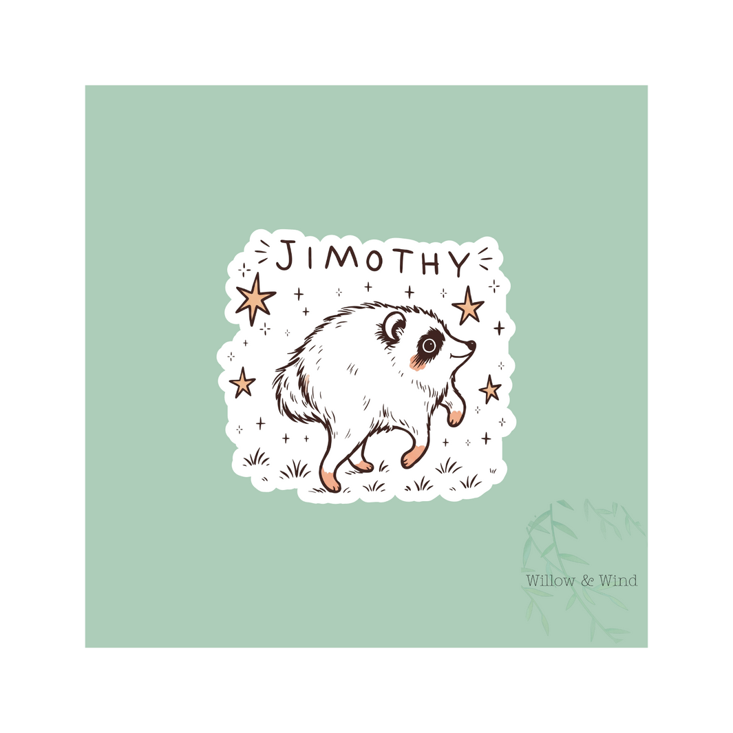 JIMOTHY THE RACCOON STICKER