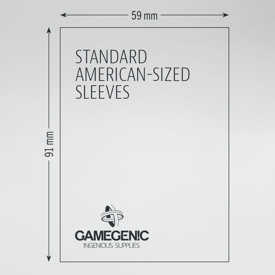 GAMEGENIC CLEAR MATTE Standard American Board Game Sized Sleeves