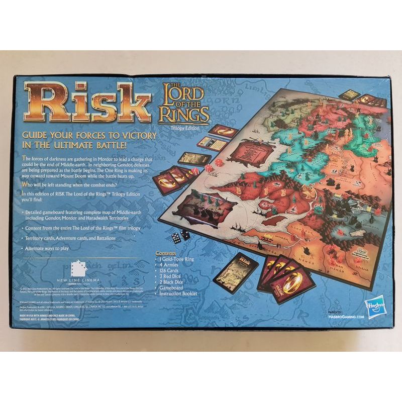 RISK LORD OF THE RINGS TRILOGY EDITION