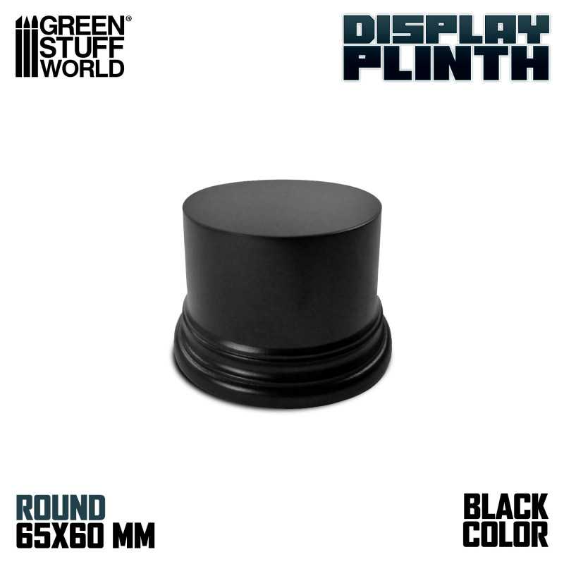 GSW BLACK ROUND PLINTH 6.5 CM