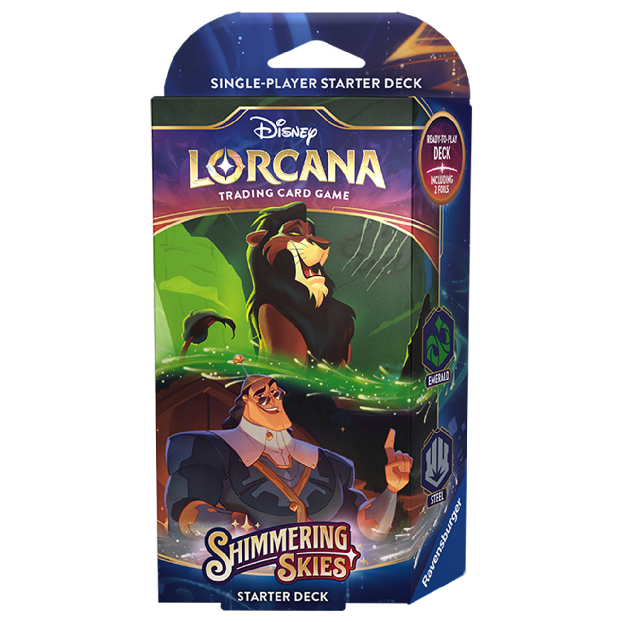 DISNEY LORCANA SHIMMERING SKIES STARTER DECK (EMERALD & STEEL)
