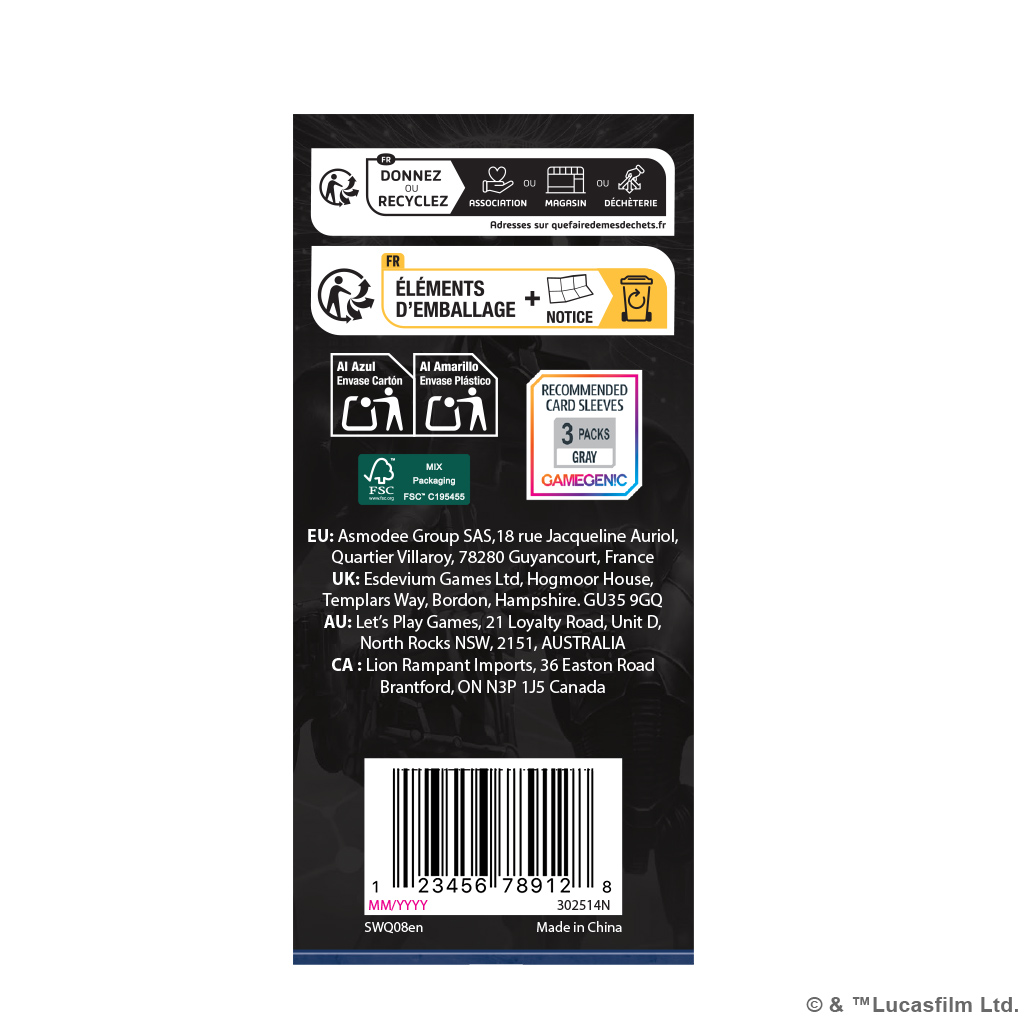 STAR WARS LEGION: SEPARATIST ALLIANCE CARD PACK