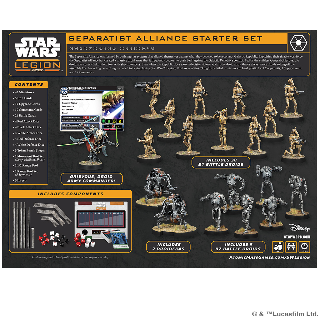 STAR WARS LEGION: SEPARATIST ALLIANCE STARTER SET