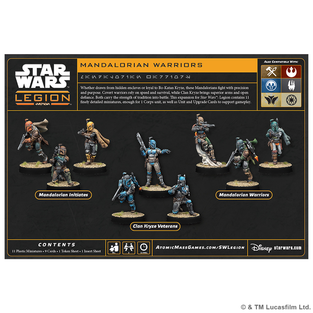 STAR WARS LEGION MANDALORIAN WARRIORS