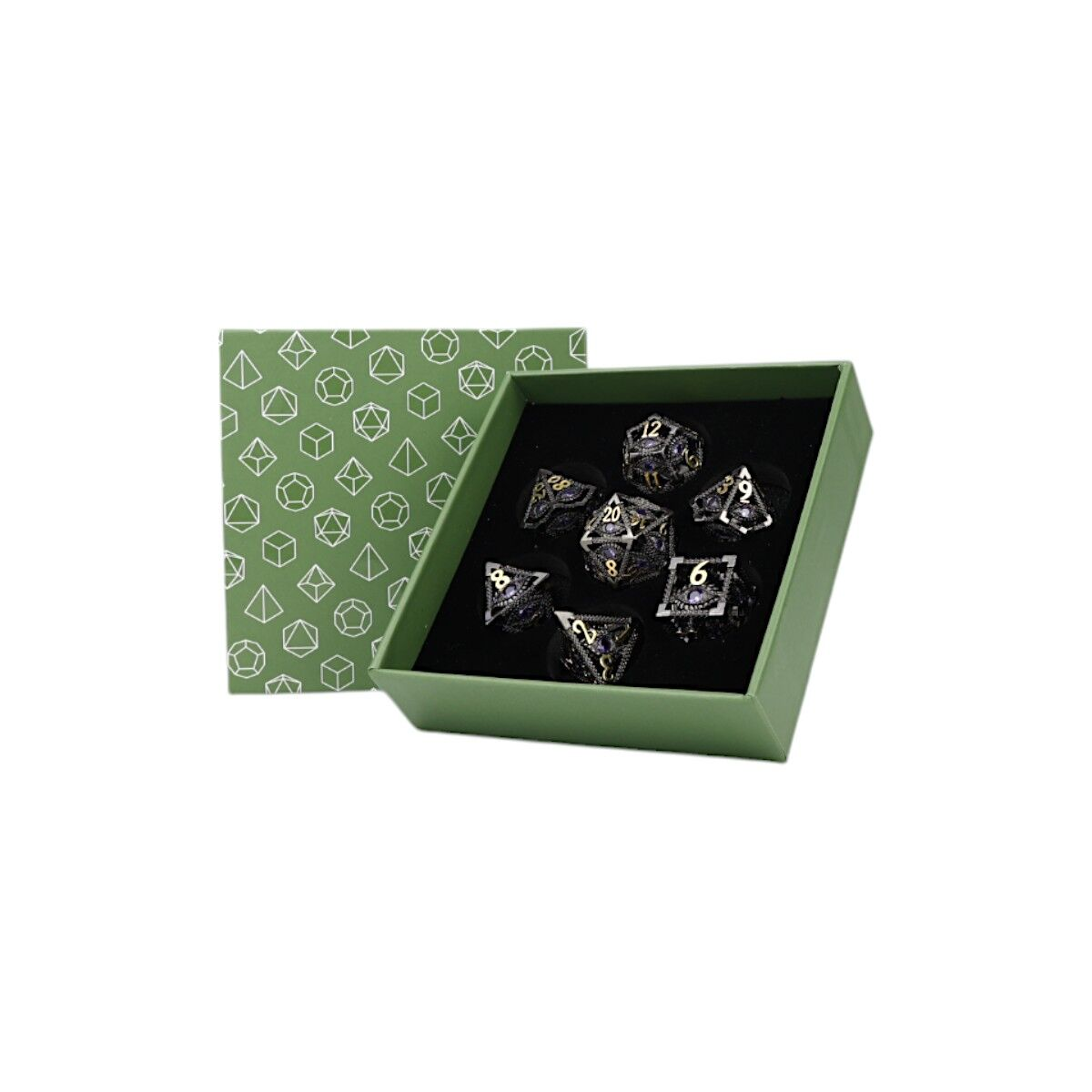 HOLLOW METAL DICE SET: SCALE-EYED