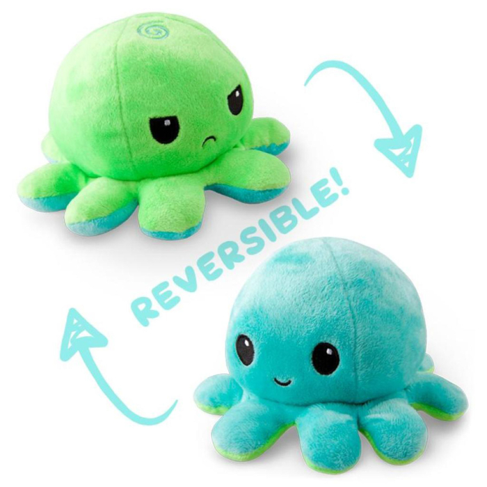 REVERSIBLE OCTOPUS PLUSH GREEN/AQUA
