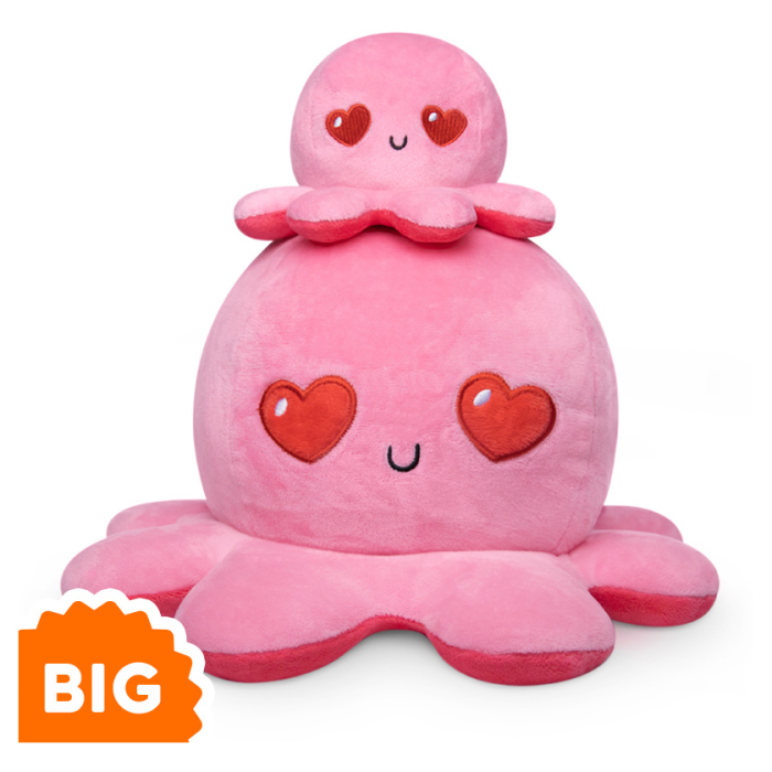 BIG REVERSIBLE OCTOPUS PLUSH PINK-LOVE