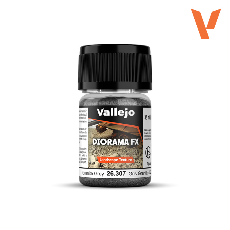 VALLEJO DIORAMA FX LANDSCAPE GRANITE GREY .2-.6mm 35ml