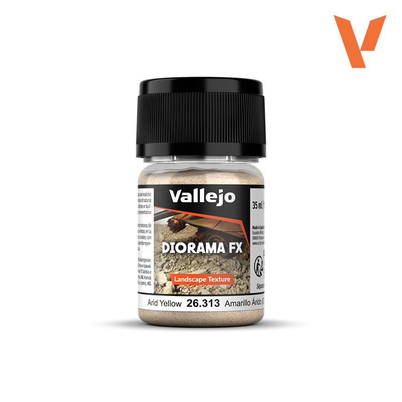VALLEJO DIORAMA FX LANDSCAPE ARID YELLOW .1-.6mm