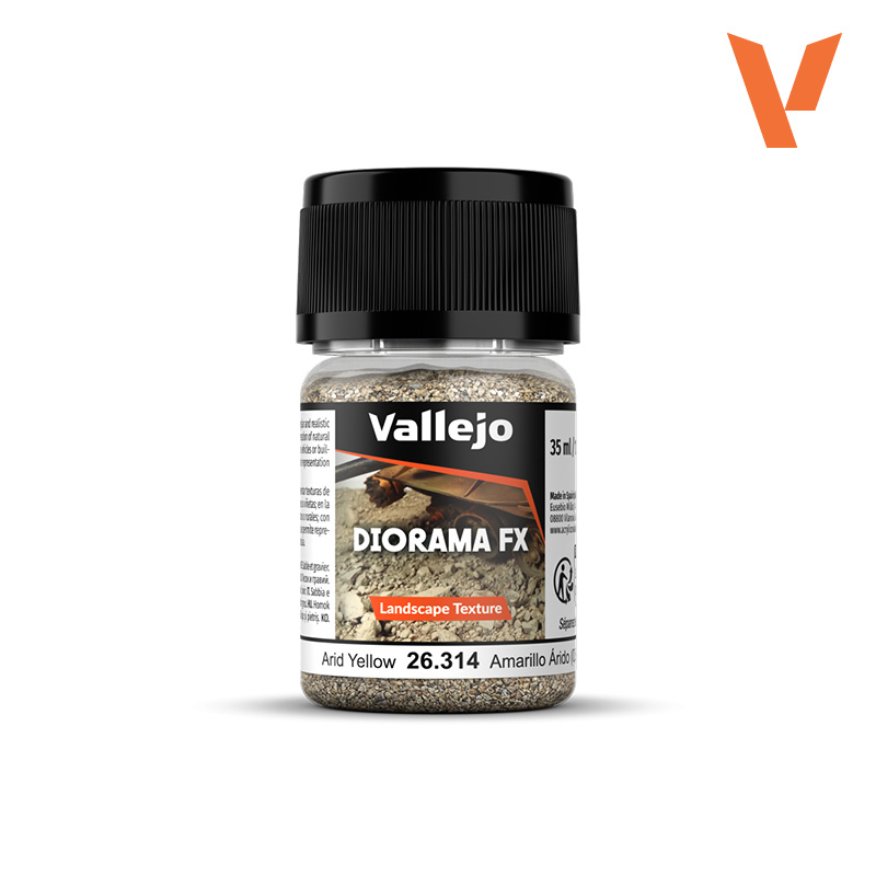 VALLEJO DIORAMA FX LANDSCAPE ARID YELLOW .5-2mm