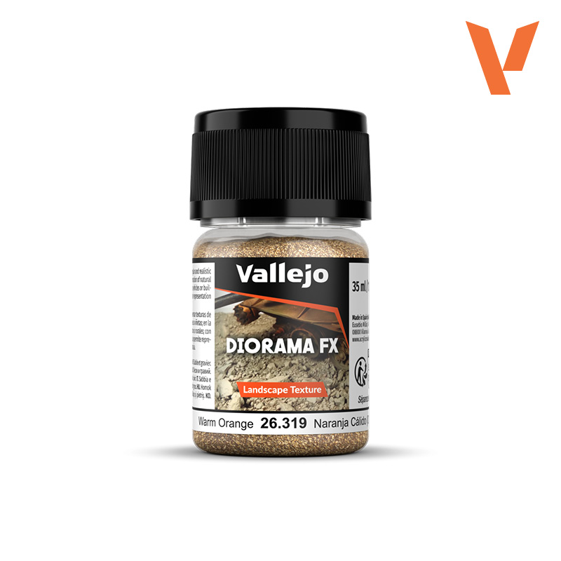VALLEJO DIORAMA FX LANDSCAPE WARM ORANGE .1-.6mm