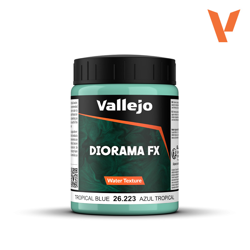 VALLEJO DIORAMA FX WATER TEXTURE TROPICAL BLUE