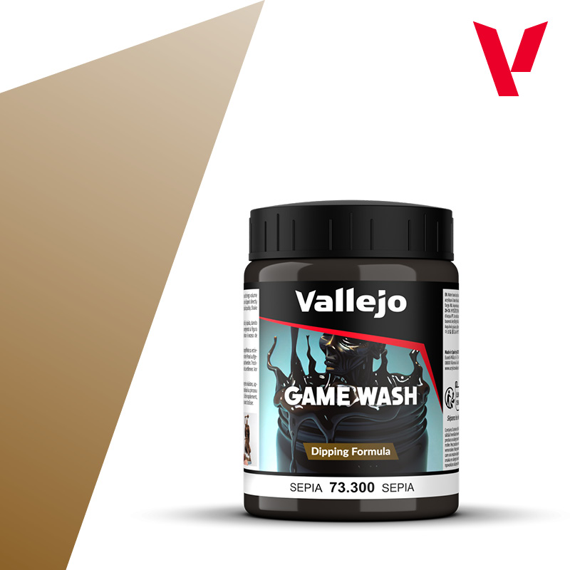 VALLEJO GAME WASH DIPPING FORMULA 200ML SEPIA WASH