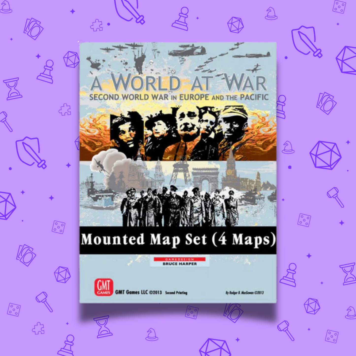 A WORLD AT WAR: MOUNTED MAP SET