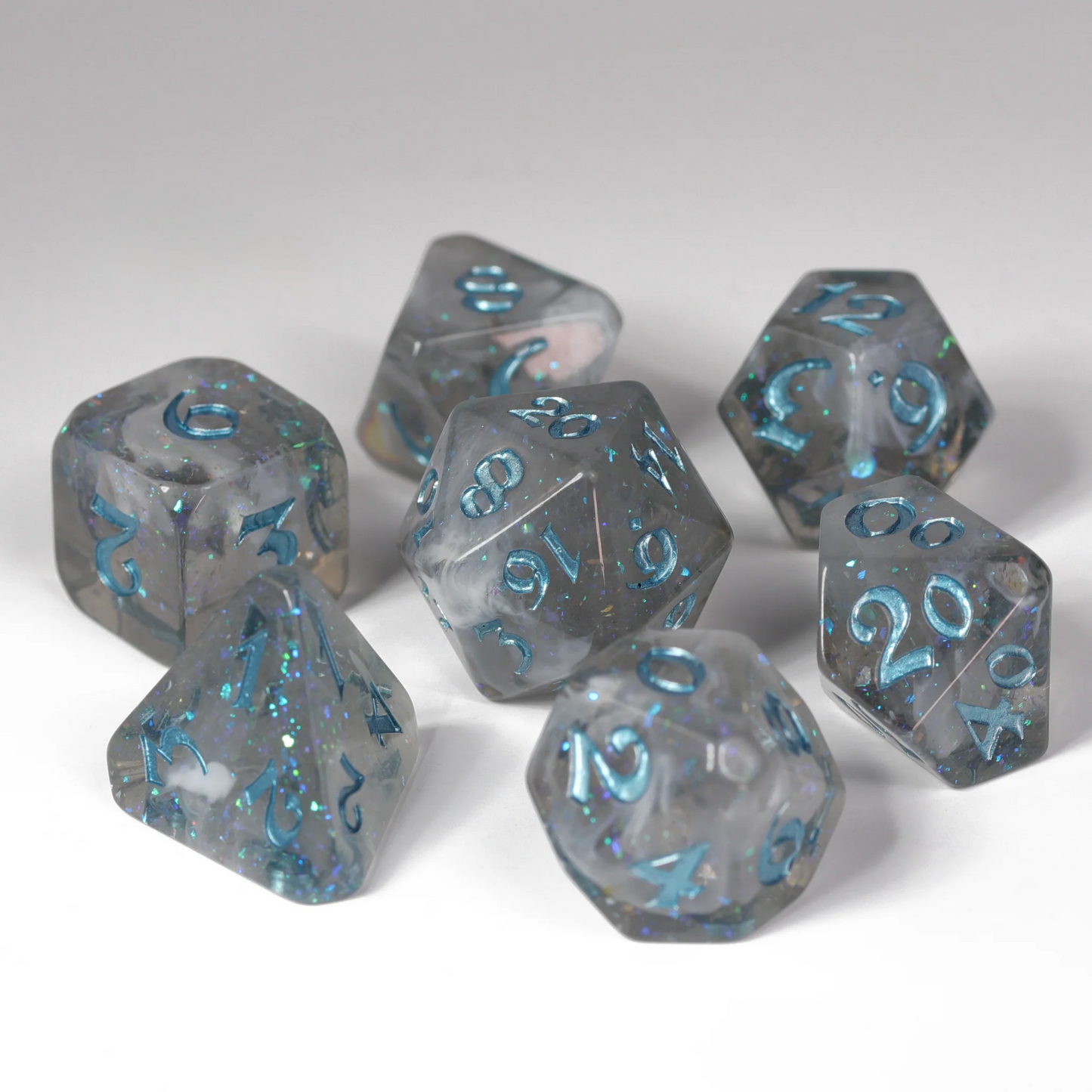 WINTER COURT 7PC POLY DICE SET