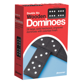 DOUBLE 6 WOOD DOMINOES