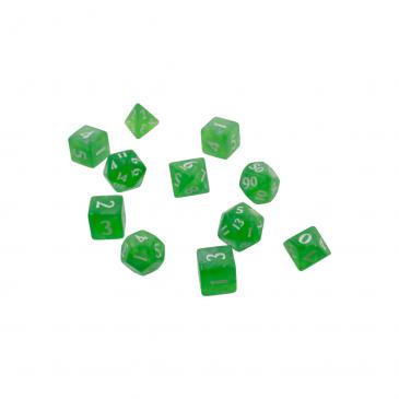 ECLIPSE POLY 11 DICE SET LIME GREEN
