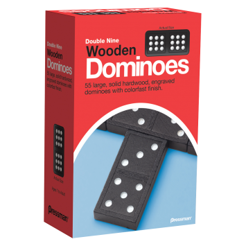 DOUBLE NINE WOODEN DOMINOES