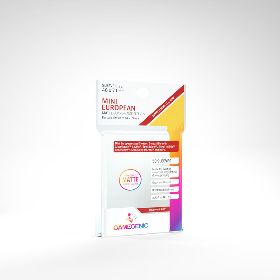 GAMEGENIC MATTE Mini European Board Game Sized Sleeves