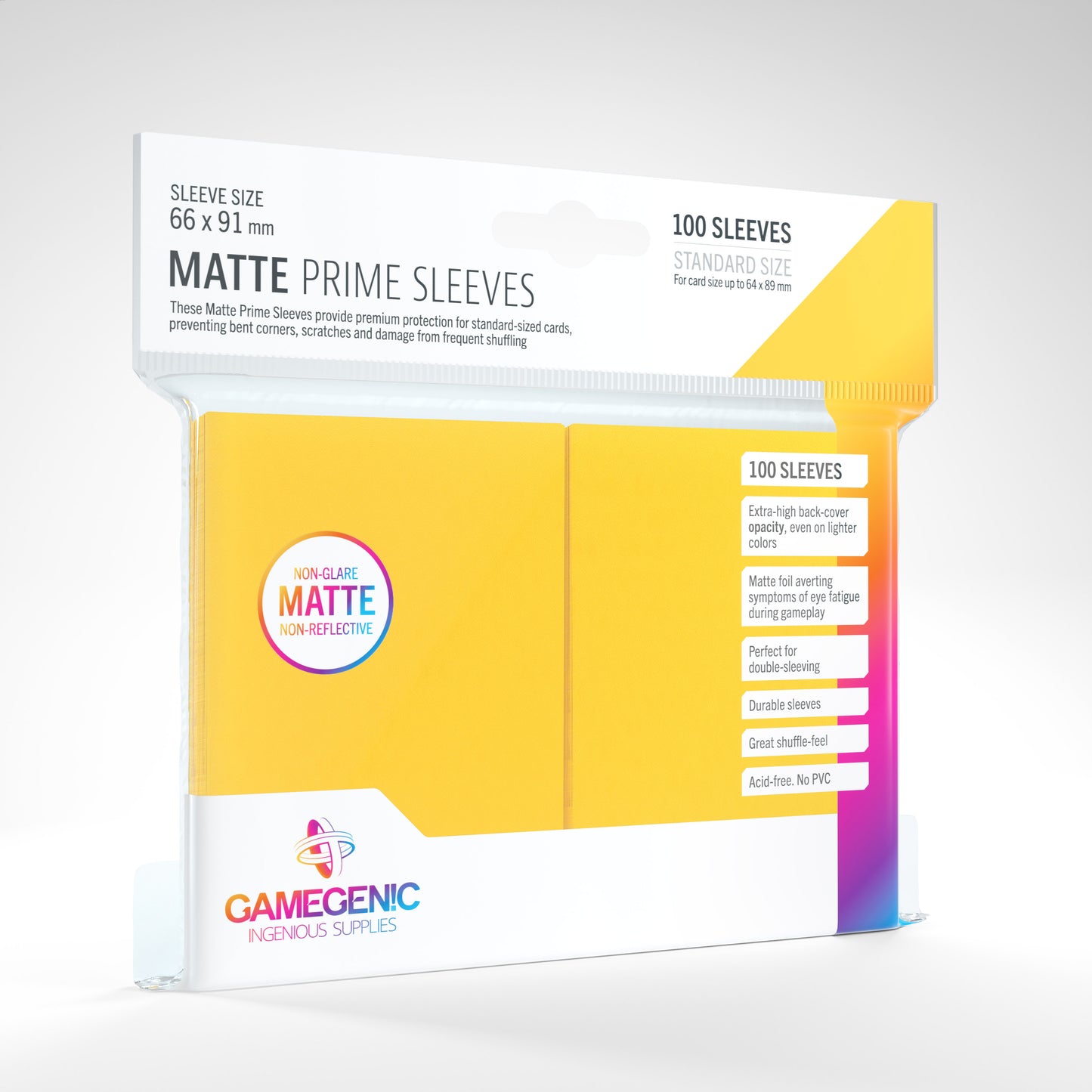 GAMEGENIC MATTE Prime Sleeves Yellow