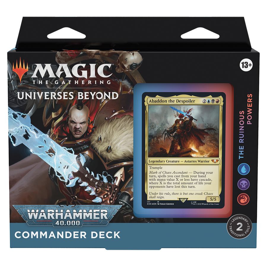 UNIVERSES BEYOND: WARHAMMER 40,000 THE RUINOUS POWERS COMMANDER DECK
