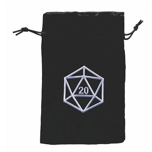 D20 ON BLACK DICE BAG
