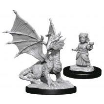 D&D SILVER DRAGON WYRMLING & HALFLING
