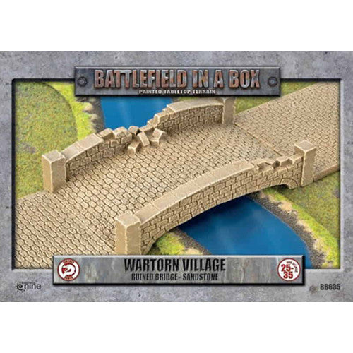 WARTORN VILLAGE RUINED BRIDGE SANDSTONE
