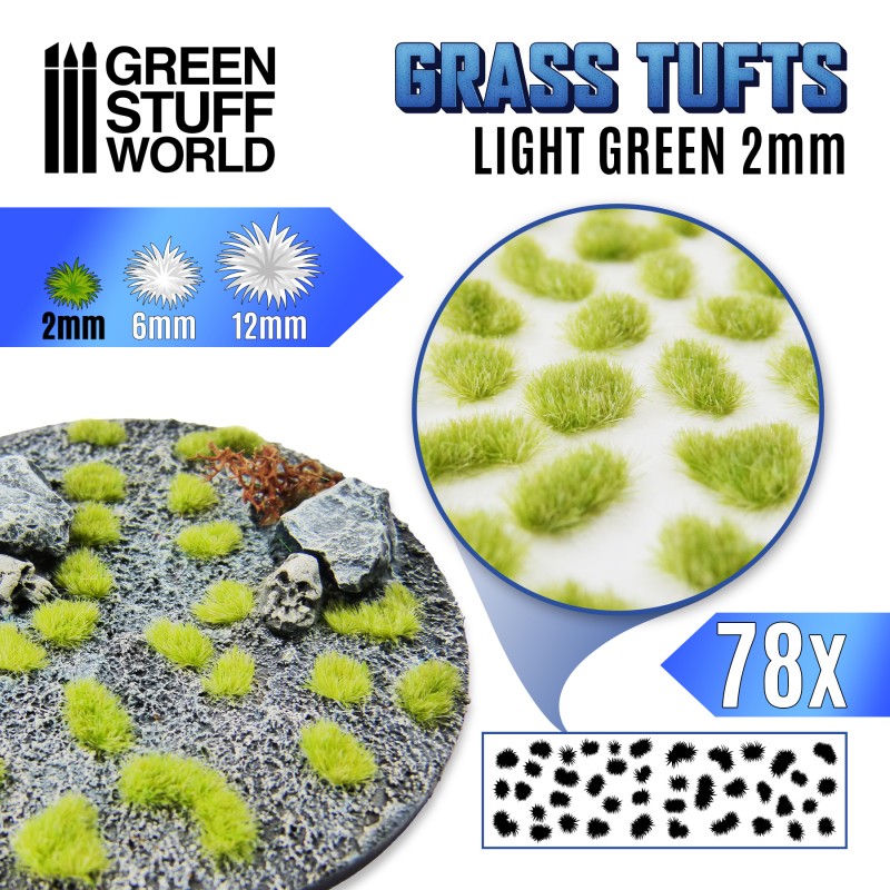 LIGHT GREEN 2MM TUFTS