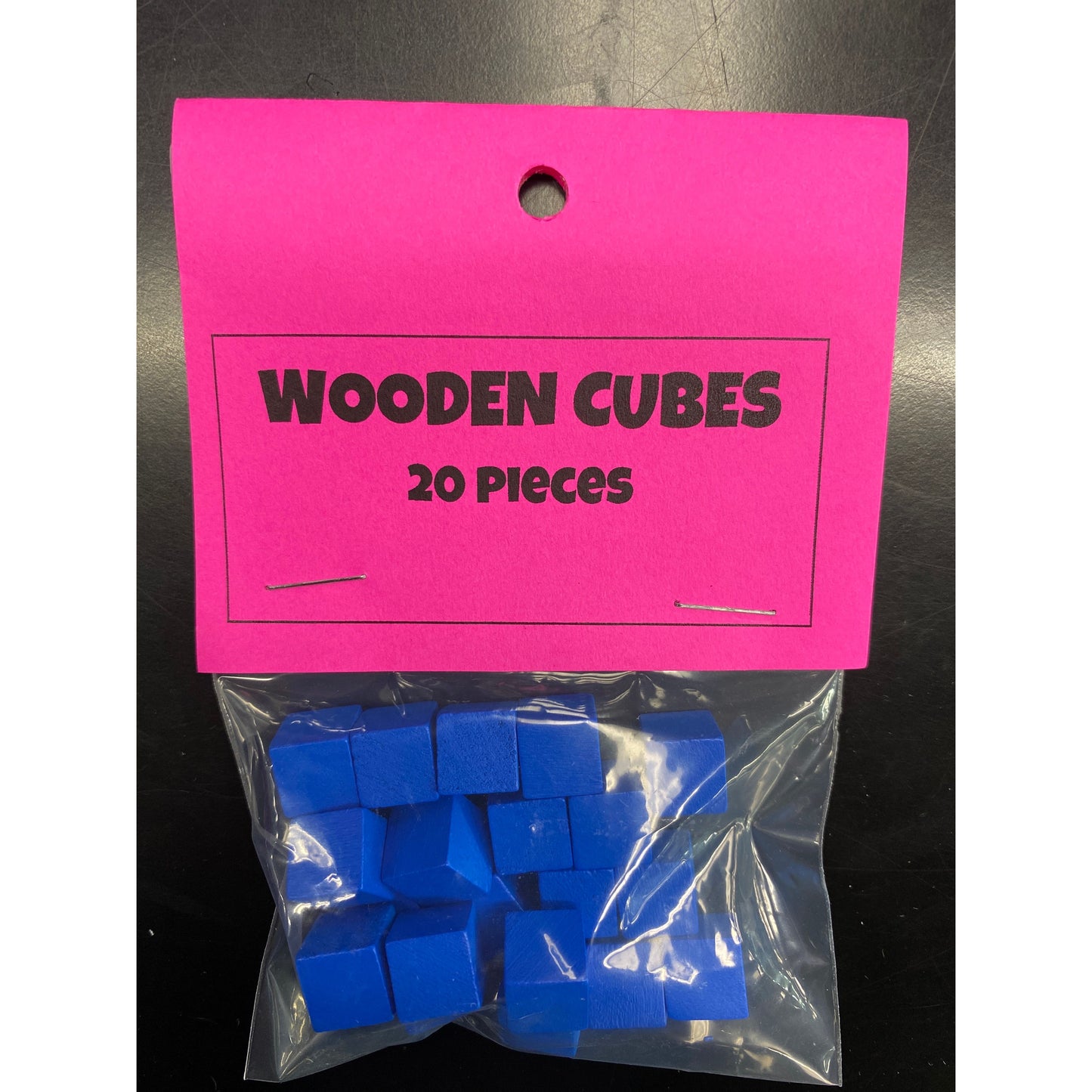 G&S BLUE WOODEN CUBE PACK (20)