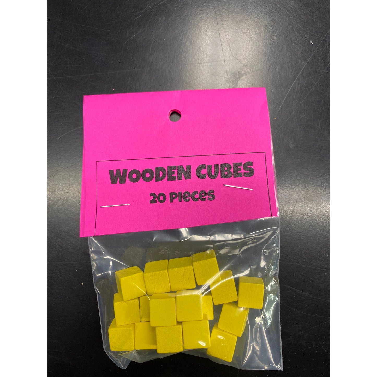 G&S YELLOW WOODEN CUBE PACK(20)