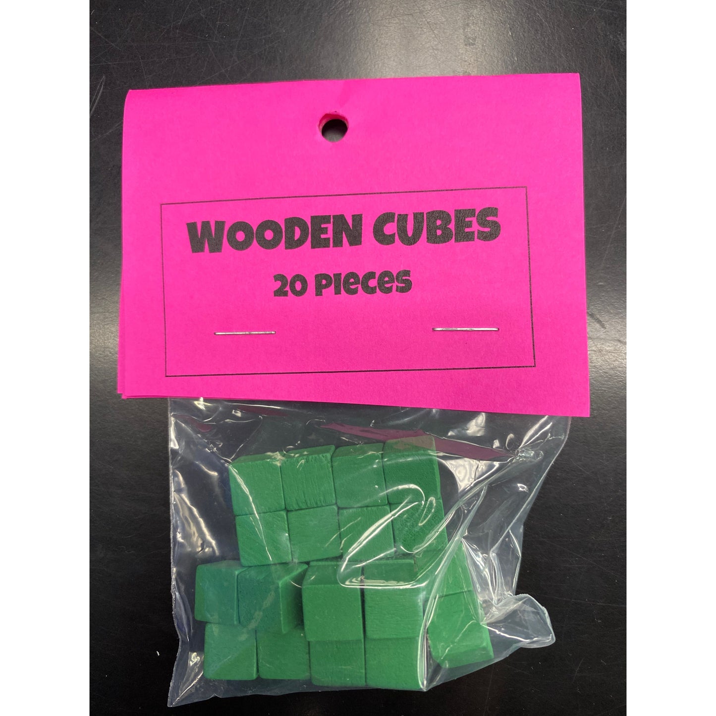 G&S GREEN WOODEN CUBE PACK (20)