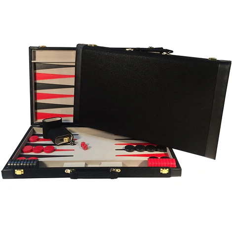 BACKGAMMON 21" BLACK SUEDE