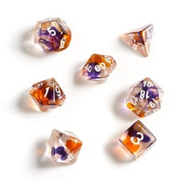 SIRIUS DICE SET: PURPLE ORANGE CLEAR