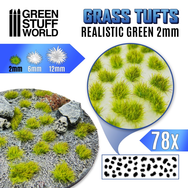 GSW GREEN 2MM TUFTS