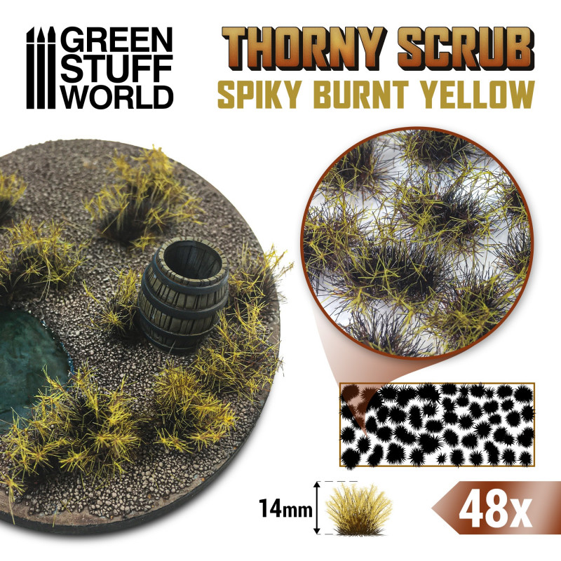SPIKEY BURNT YELLOW TUFT