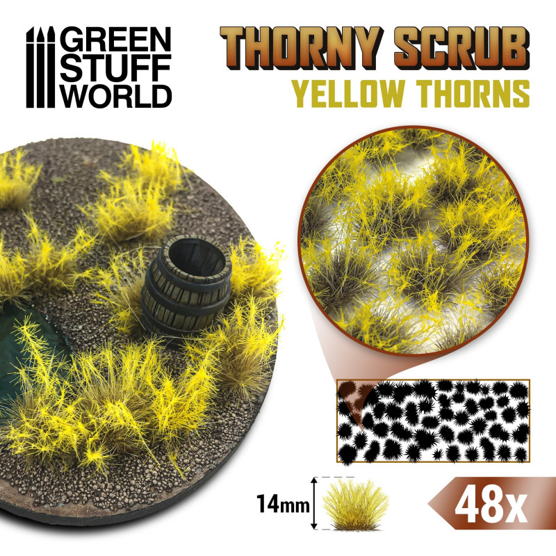 SPIKEY YELLOW THORNS TUFT