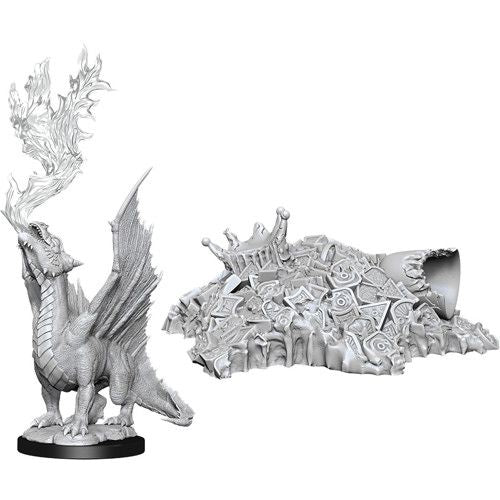 D&D NOLZUR'S GOLD DRAGON WYRMLING & TREASURE PILE