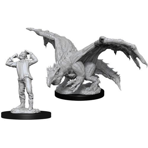 D&D NOLZUR'S GREEN DRAGON WYRMLING & AFFLICTED ELF