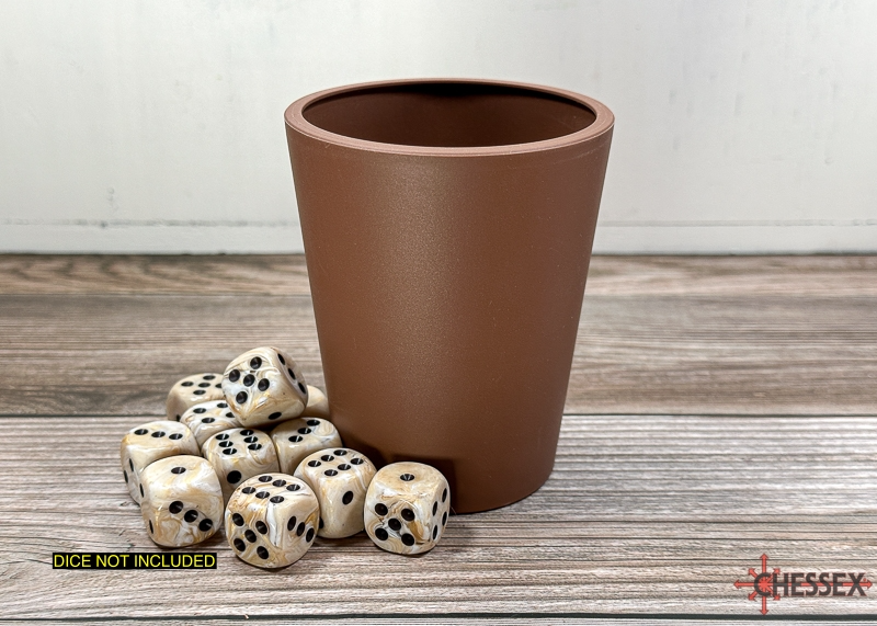 CHESSEX BROWN FLEXIBLE DICE CUP
