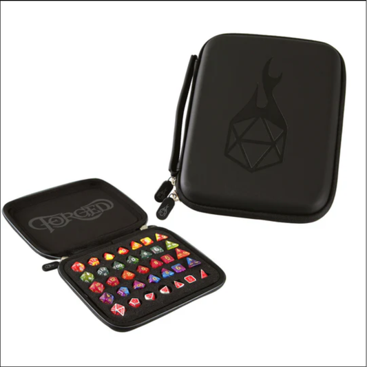 FORGED ZIP-CLOSE DICE BOX, TRAY, & STORAGE CASE