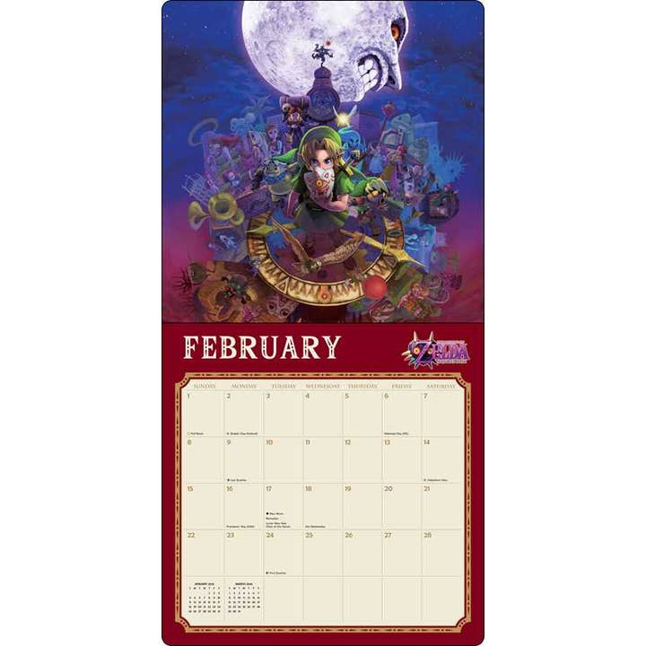 LEGEND OF ZELDA 2026 WALL CALENDAR BY NINTENDO